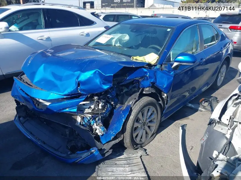 4T1B11HK4KU207144 2019 Toyota Camry Le