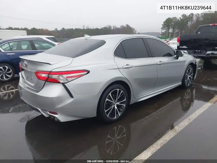 4T1B11HK8KU239644 2019 Toyota Camry Se