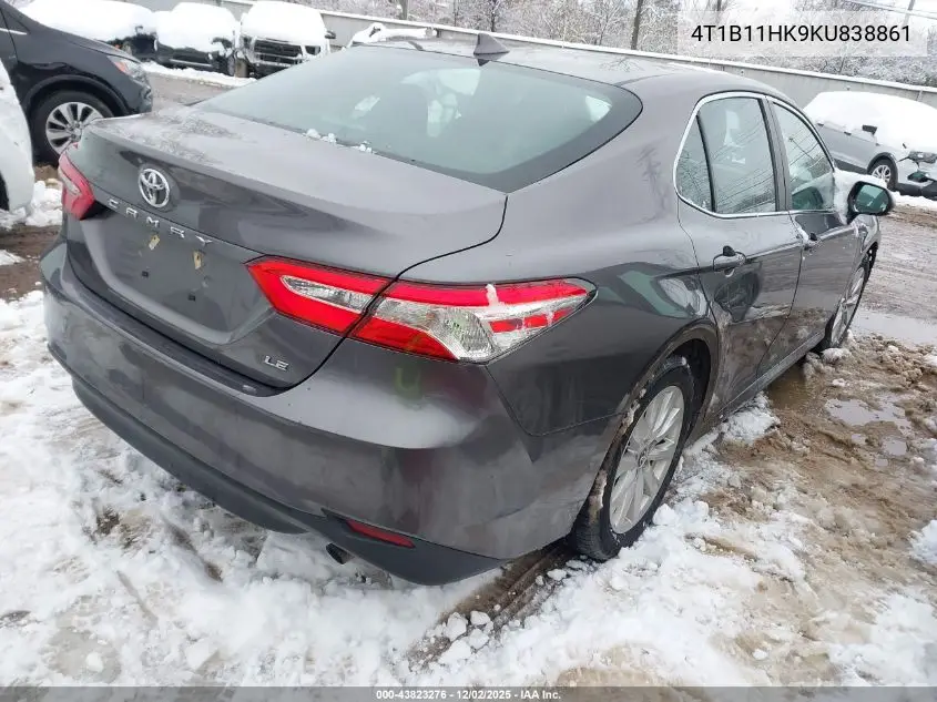 4T1B11HK9KU838861 2019 Toyota Camry Le