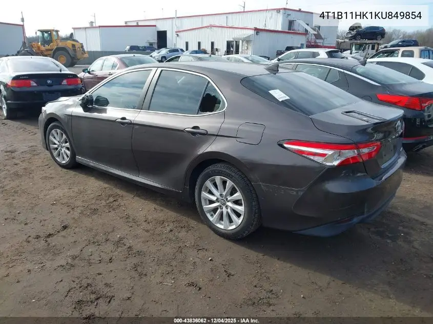 4T1B11HK1KU849854 2019 Toyota Camry Le