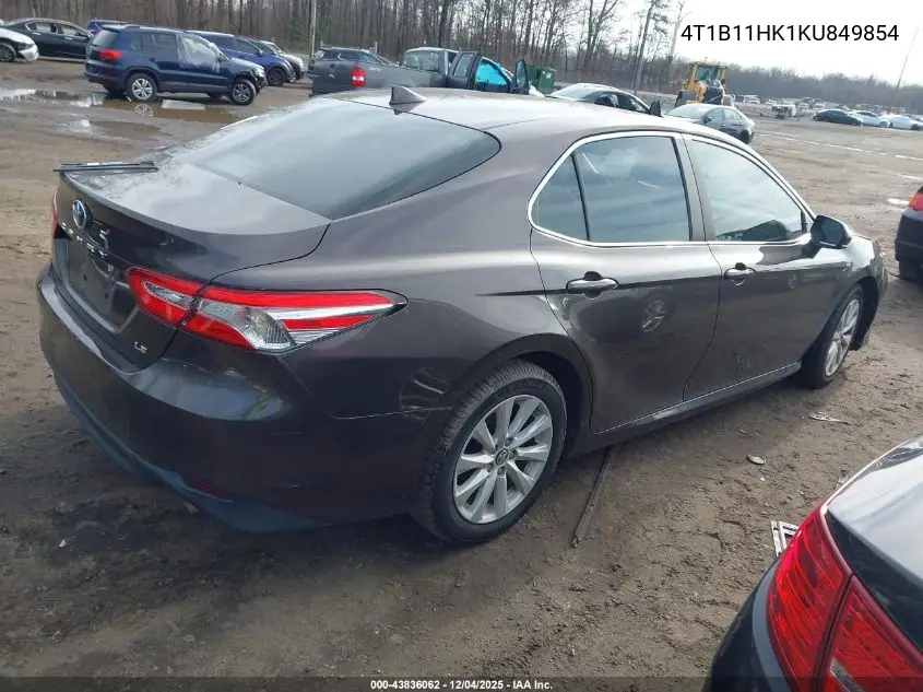4T1B11HK1KU849854 2019 Toyota Camry Le