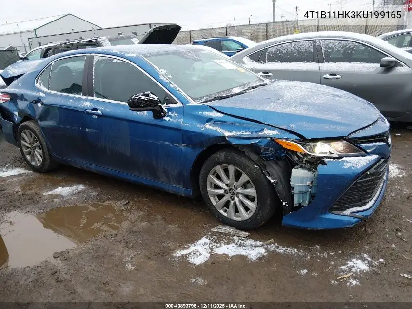 4T1B11HK3KU199165 2019 Toyota Camry Le