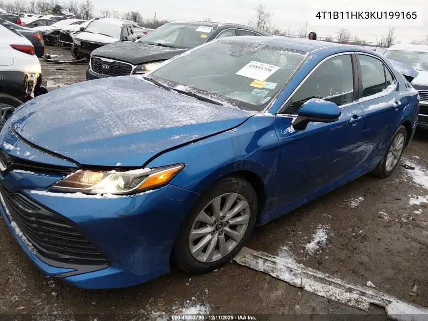 4T1B11HK3KU199165 2019 Toyota Camry Le
