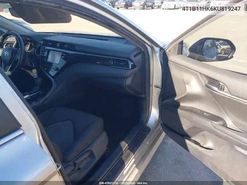4T1B11HK6KU819247 2019 Toyota Camry Le