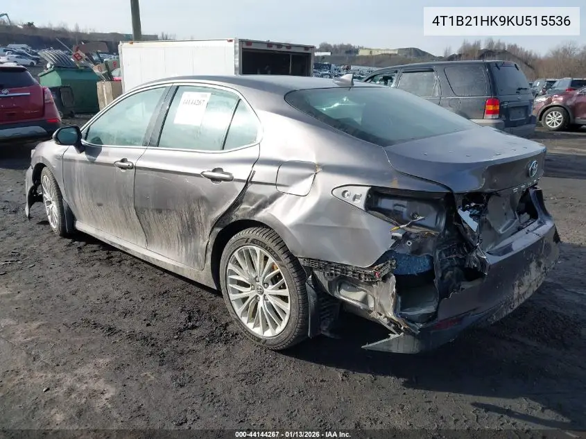 4T1B21HK9KU515536 2019 Toyota Camry Hybrid Xle
