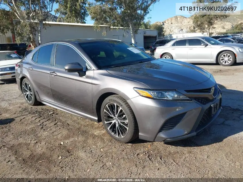 4T1B11HK9KU202697 2019 Toyota Camry Se