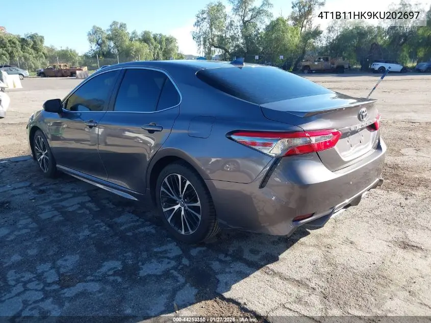4T1B11HK9KU202697 2019 Toyota Camry Se