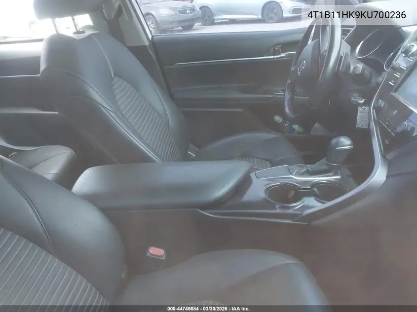 4T1B11HK9KU700236 2019 Toyota Camry Se