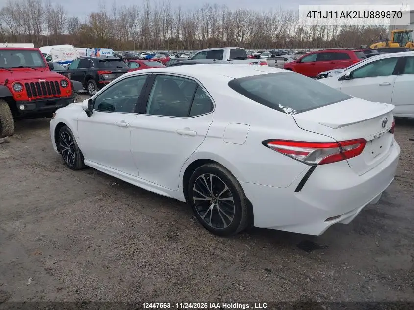 4T1J11AK2LU889870 2020 Toyota Camry Se