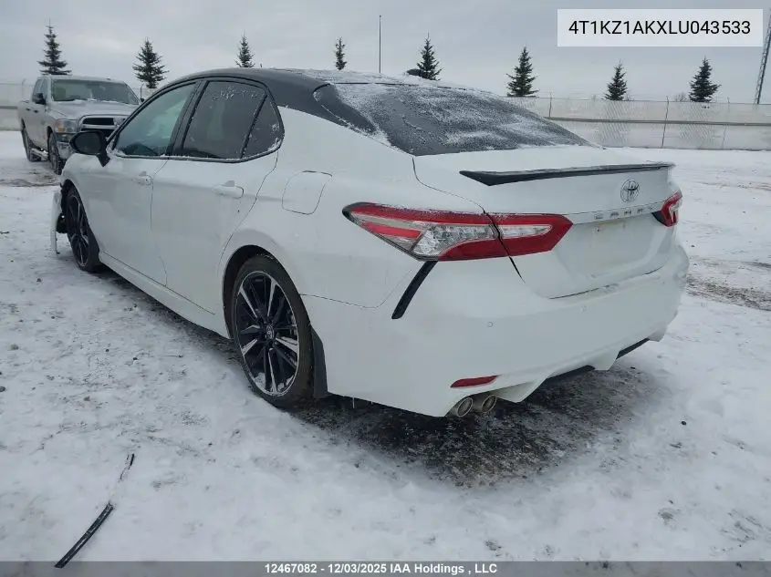 4T1KZ1AKXLU043533 2020 Toyota Camry Xse V6