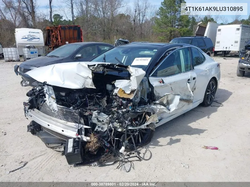 Auction sale of the 2020 Toyota Camry , vin: 4T1K61AK9LU310895, lot number: 38789801