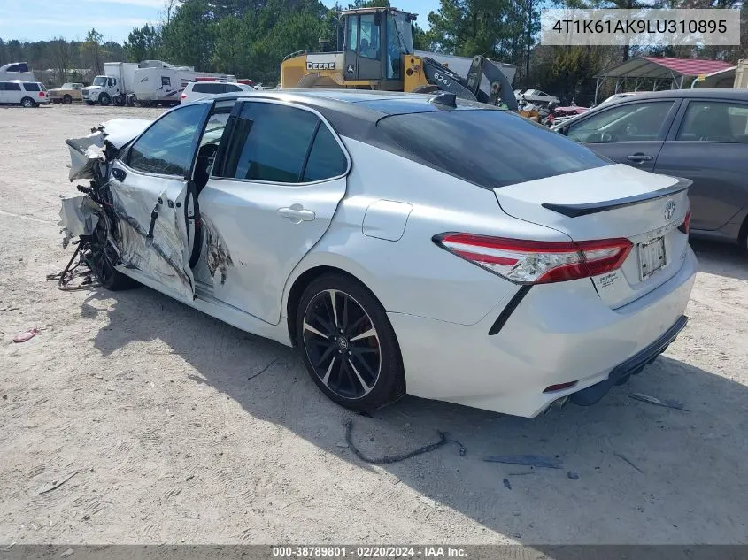 Auction sale of the 2020 Toyota Camry , vin: 4T1K61AK9LU310895, lot number: 38789801