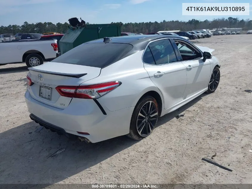 Auction sale of the 2020 Toyota Camry , vin: 4T1K61AK9LU310895, lot number: 38789801