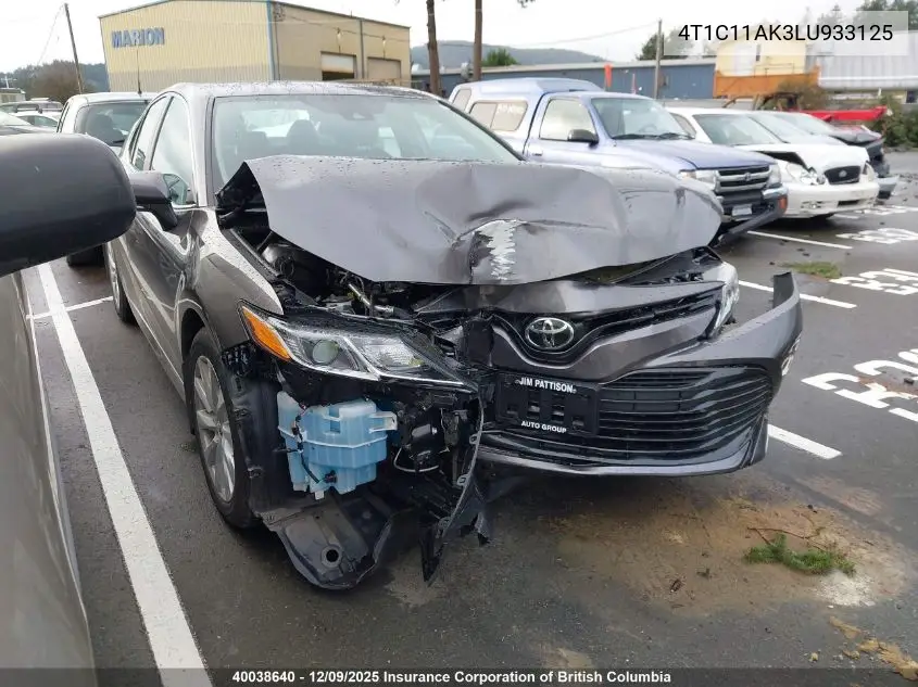 4T1C11AK3LU933125 2020 Toyota Camry Le