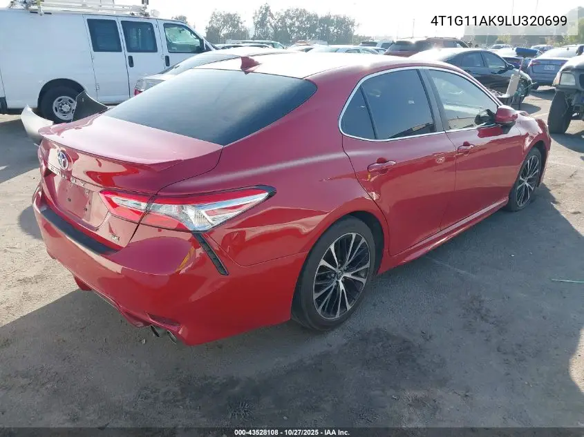 4T1G11AK9LU320699 2020 Toyota Camry Se