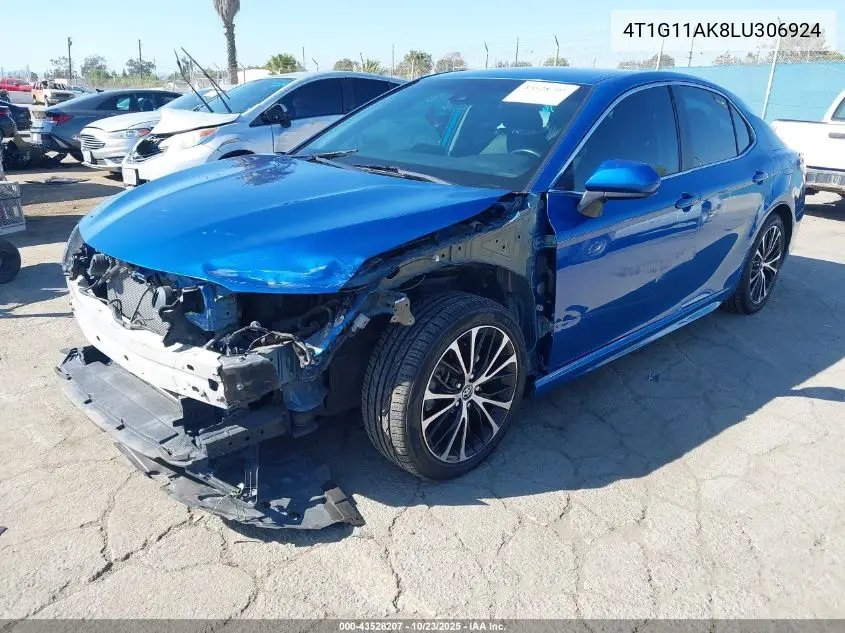 4T1G11AK8LU306924 2020 Toyota Camry Se