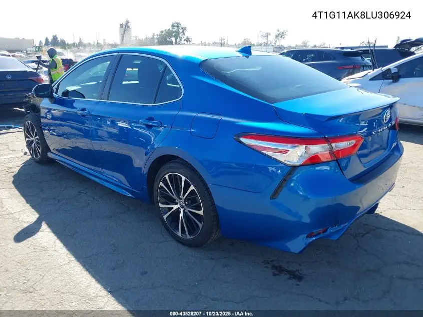 4T1G11AK8LU306924 2020 Toyota Camry Se