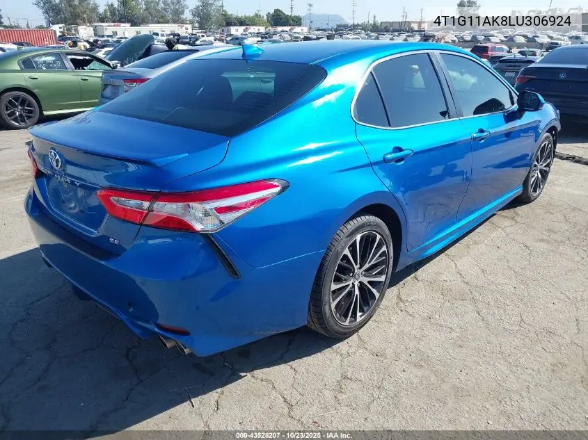 4T1G11AK8LU306924 2020 Toyota Camry Se