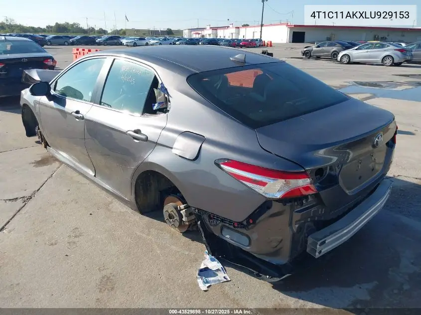 4T1C11AKXLU929153 2020 Toyota Camry Le