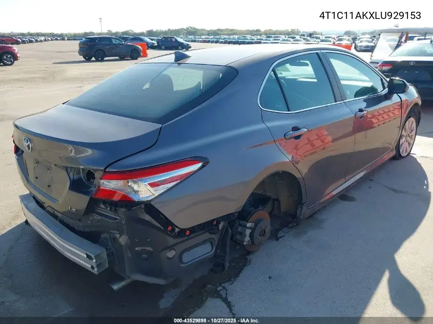 4T1C11AKXLU929153 2020 Toyota Camry Le