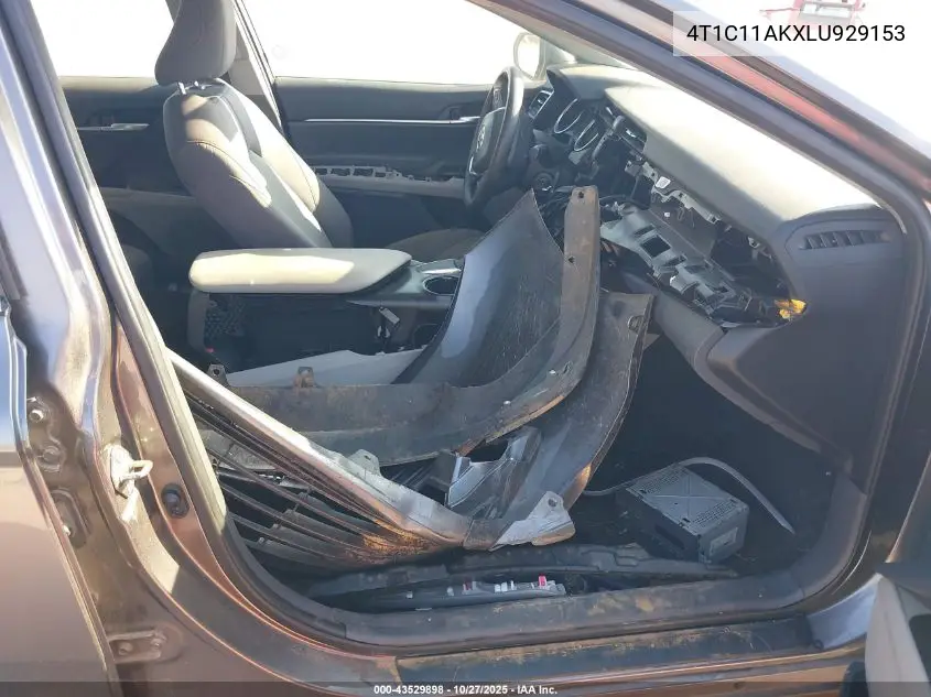 4T1C11AKXLU929153 2020 Toyota Camry Le