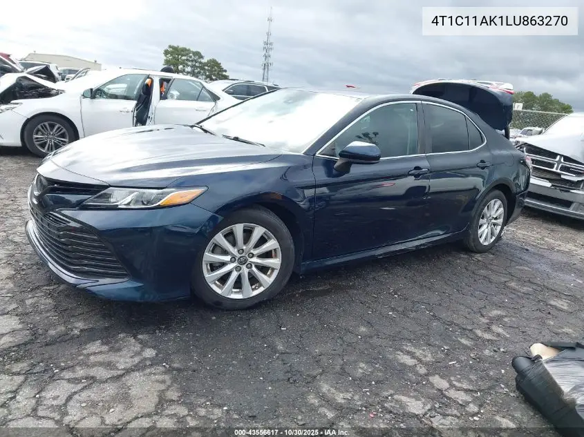 4T1C11AK1LU863270 2020 Toyota Camry Le