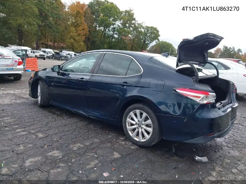 4T1C11AK1LU863270 2020 Toyota Camry Le