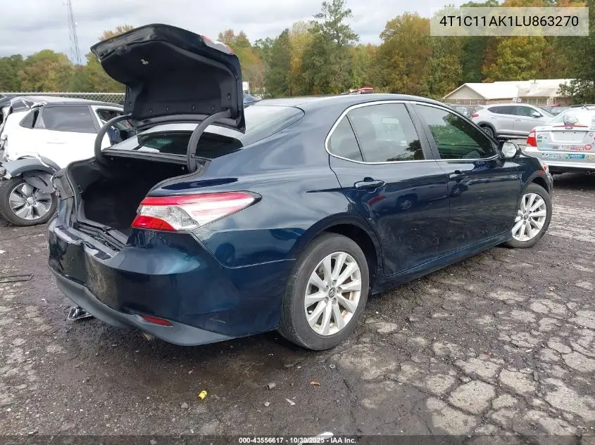 4T1C11AK1LU863270 2020 Toyota Camry Le