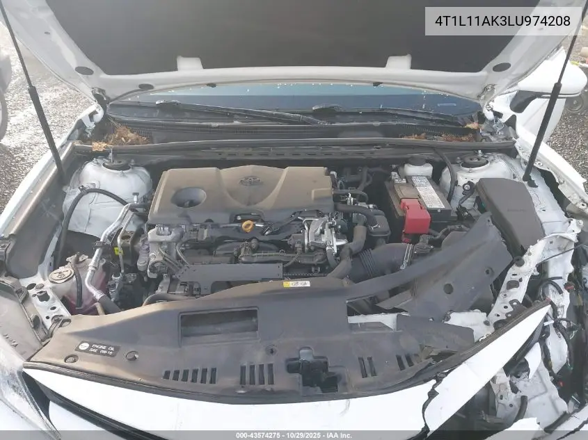 4T1L11AK3LU974208 2020 Toyota Camry Le