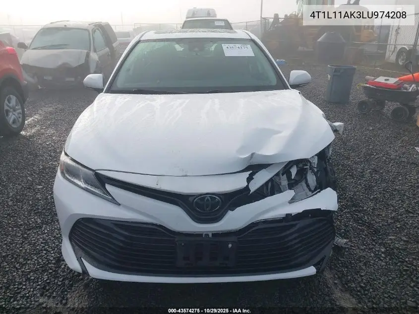 4T1L11AK3LU974208 2020 Toyota Camry Le