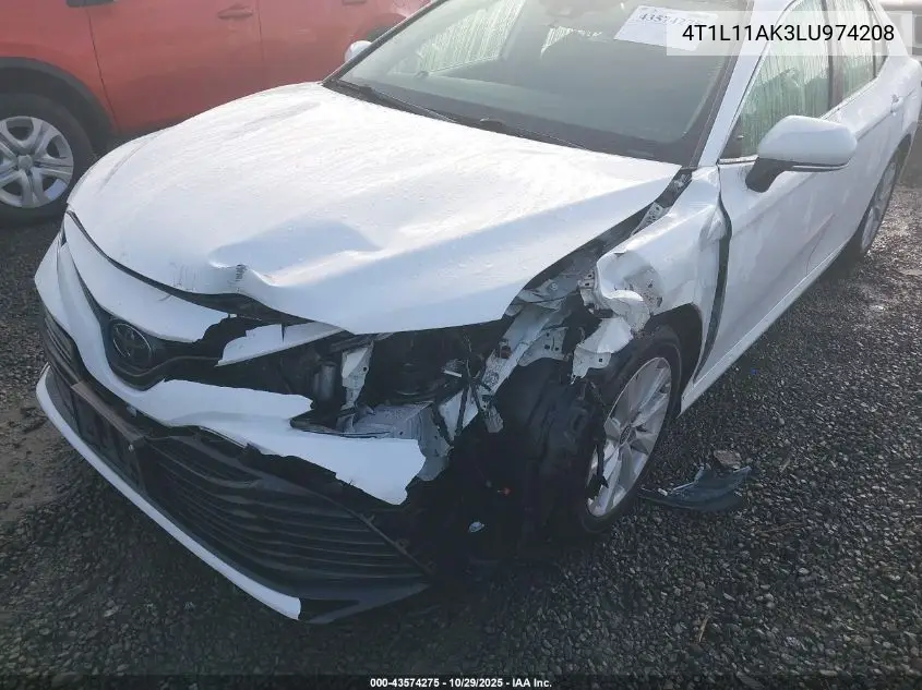 4T1L11AK3LU974208 2020 Toyota Camry Le