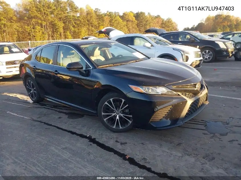 4T1G11AK7LU947403 2020 Toyota Camry Se