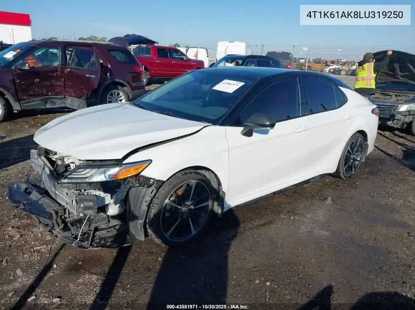 4T1K61AK8LU319250 2020 Toyota Camry Xse