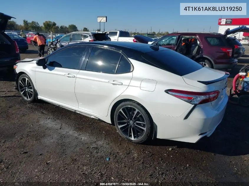 4T1K61AK8LU319250 2020 Toyota Camry Xse