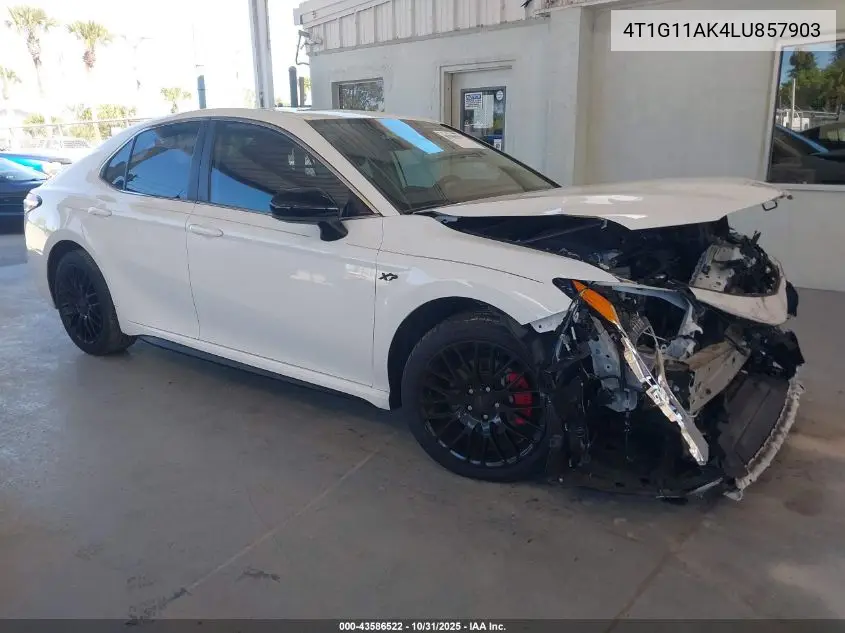 4T1G11AK4LU857903 2020 Toyota Camry Se