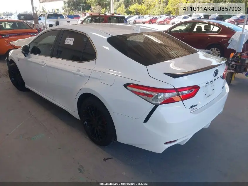 4T1G11AK4LU857903 2020 Toyota Camry Se