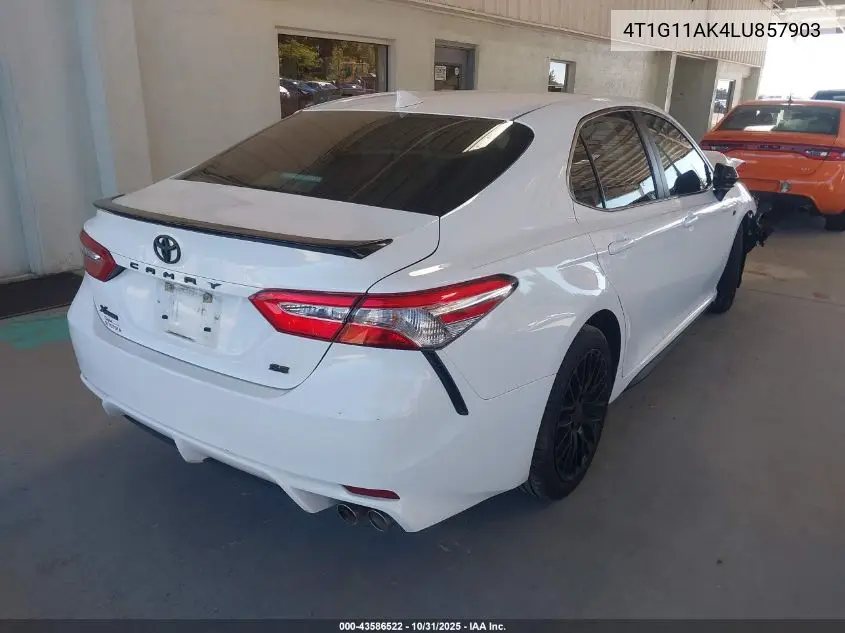 4T1G11AK4LU857903 2020 Toyota Camry Se