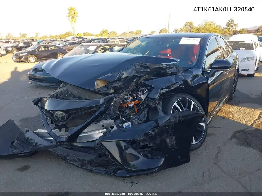 4T1K61AK0LU320540 2020 Toyota Camry Xse