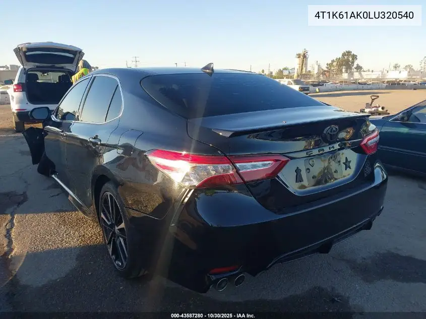 4T1K61AK0LU320540 2020 Toyota Camry Xse