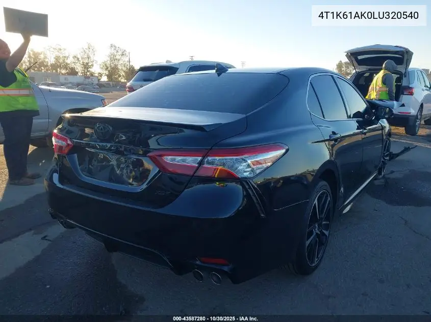 4T1K61AK0LU320540 2020 Toyota Camry Xse