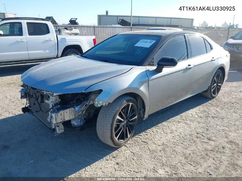 4T1K61AK4LU330925 2020 Toyota Camry Xse