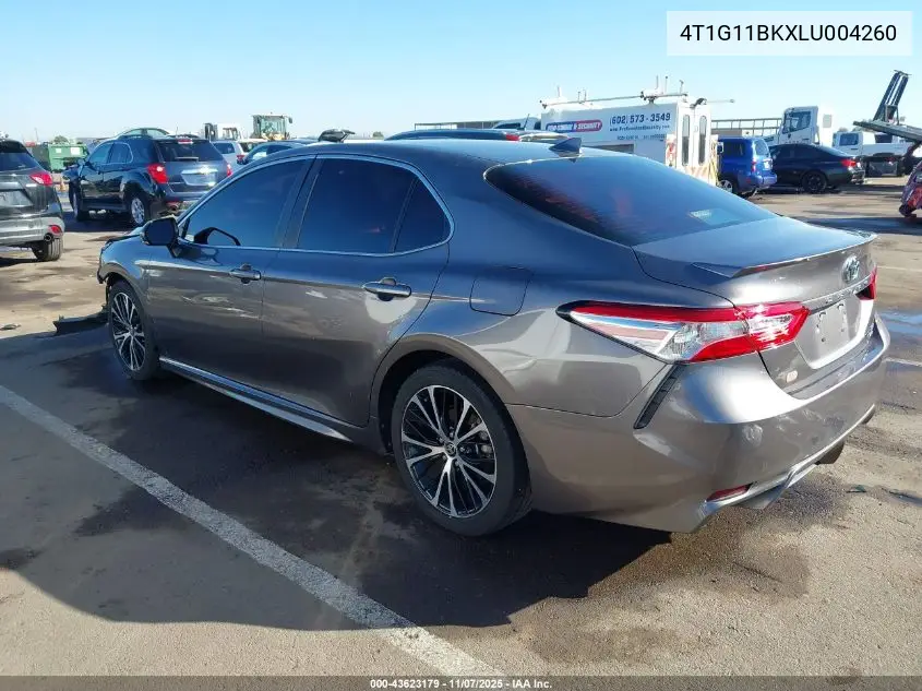 4T1G11BKXLU004260 2020 Toyota Camry Se Awd
