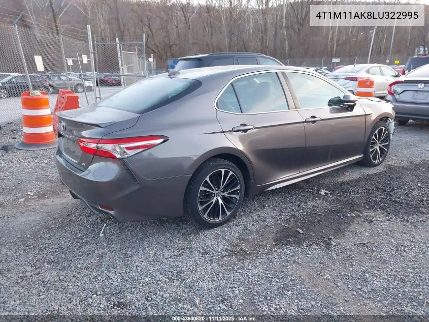 4T1M11AK8LU322995 2020 Toyota Camry Se
