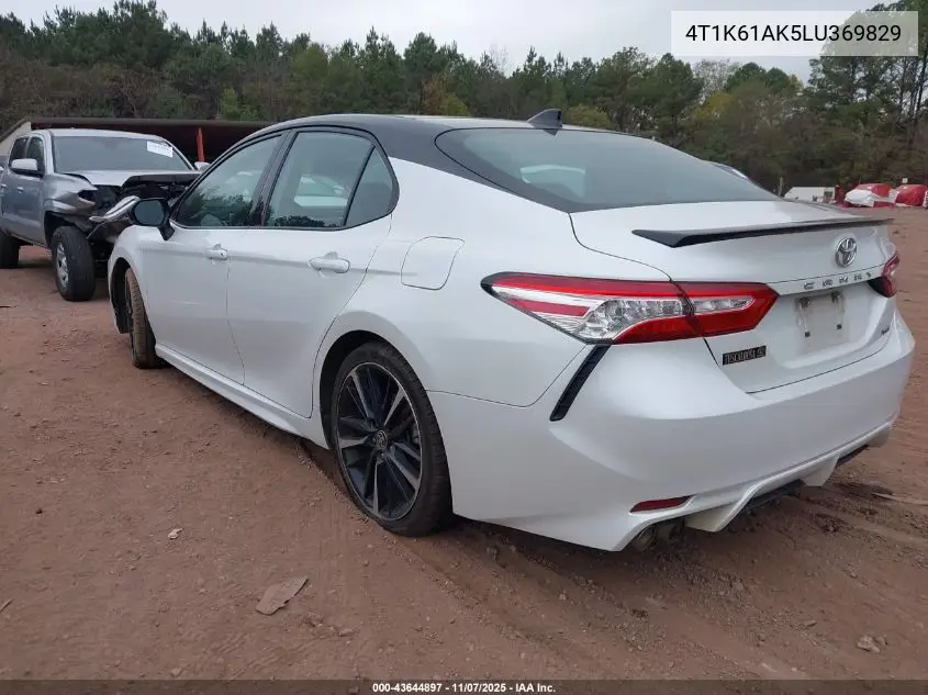 4T1K61AK5LU369829 2020 Toyota Camry Xse