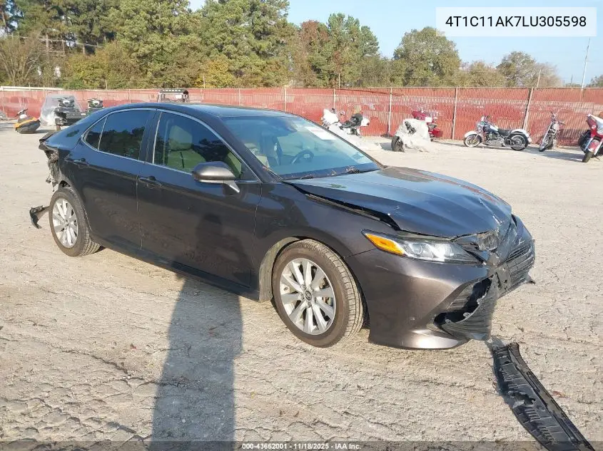 4T1C11AK7LU305598 2020 Toyota Camry Le
