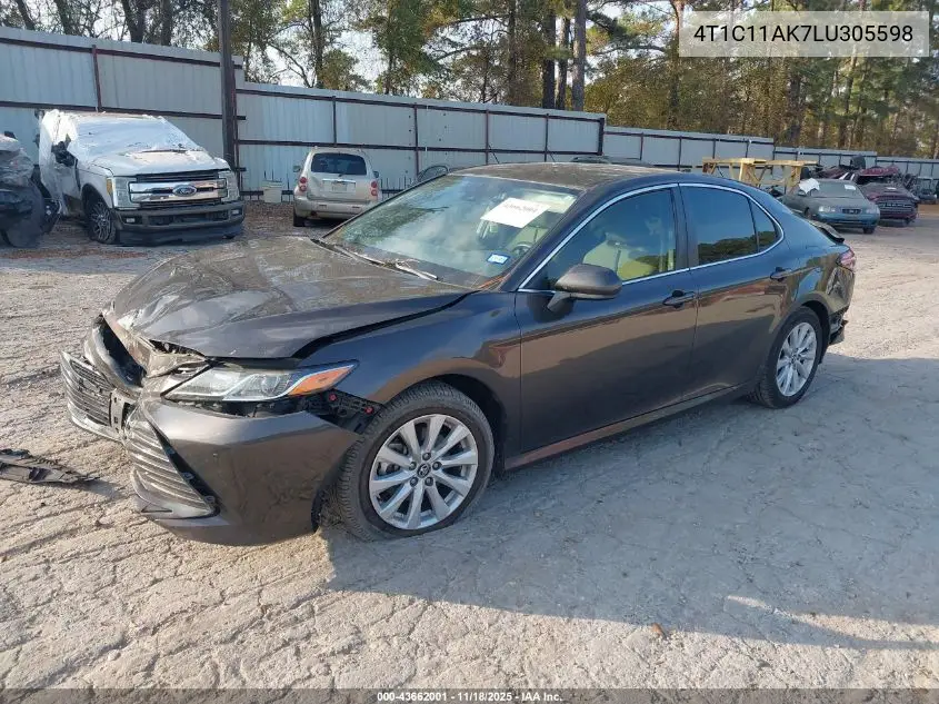4T1C11AK7LU305598 2020 Toyota Camry Le