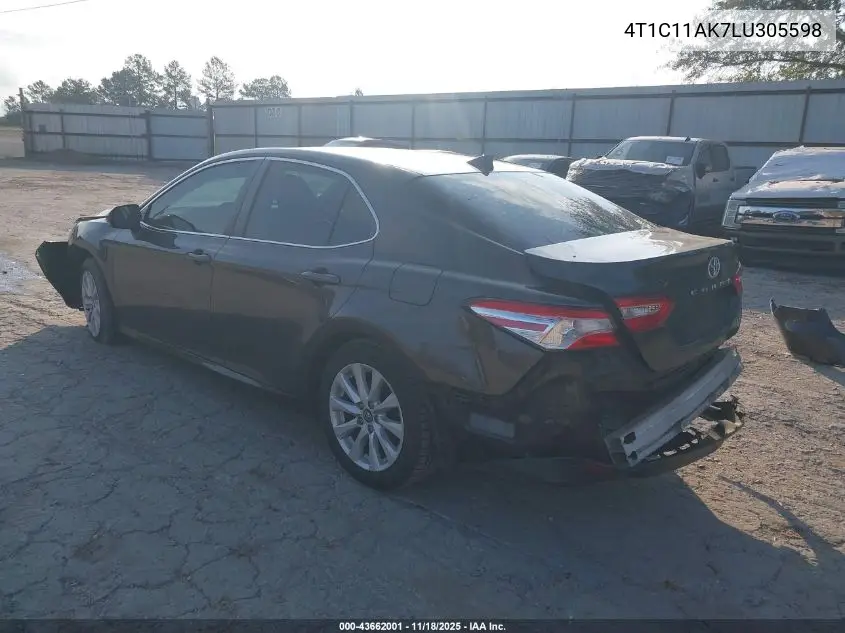 4T1C11AK7LU305598 2020 Toyota Camry Le