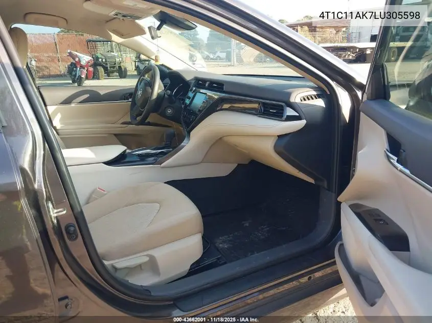 4T1C11AK7LU305598 2020 Toyota Camry Le