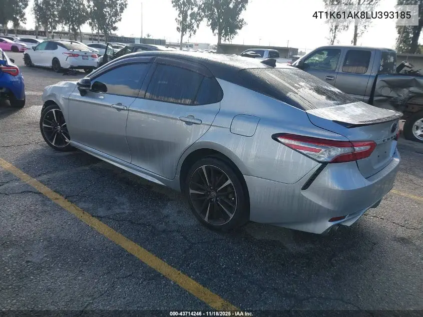 4T1K61AK8LU393185 2020 Toyota Camry Xse