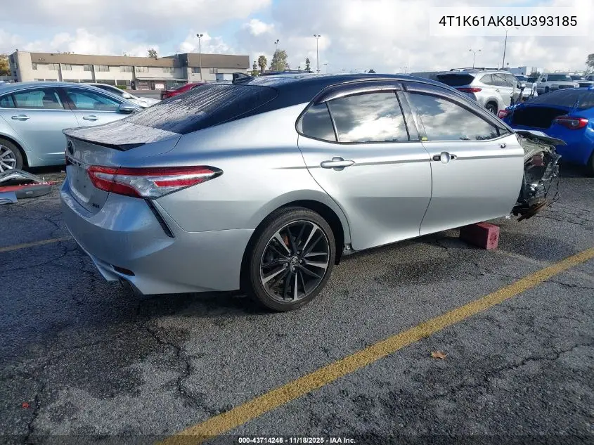 4T1K61AK8LU393185 2020 Toyota Camry Xse